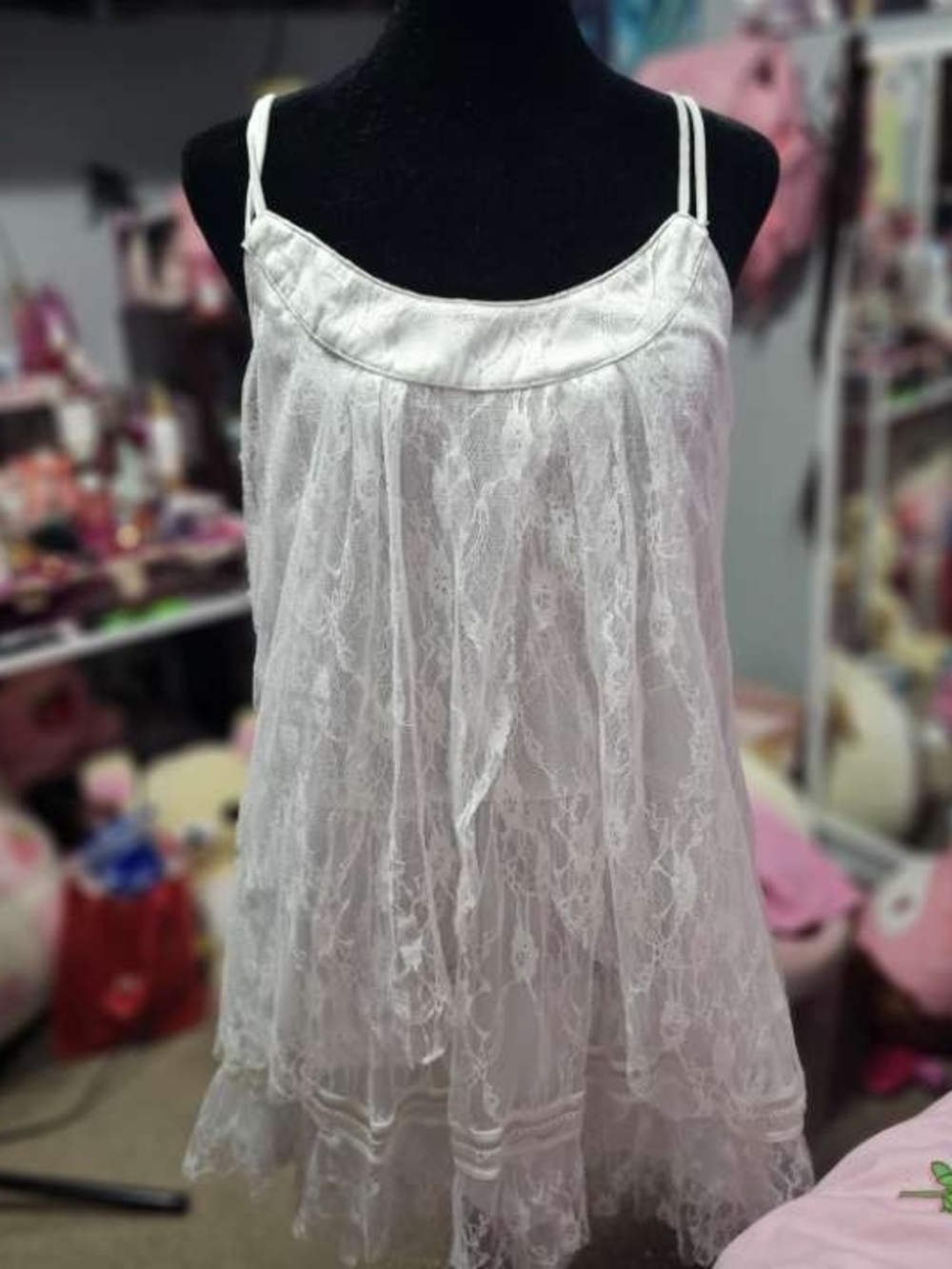 White Lace Mini Dress